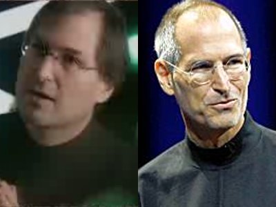 Steve Jobs: Before and After. credit of the right pic: Mike Kepka / The 